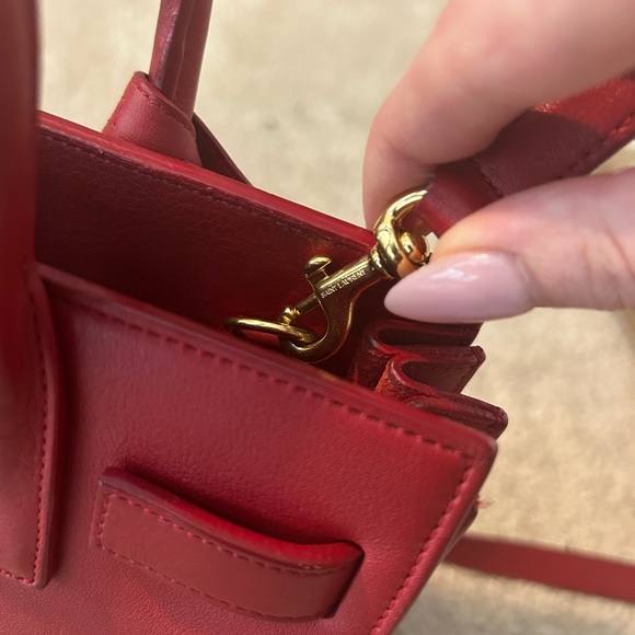 Saint Laurent red sac de jour - Picture 7 of 10